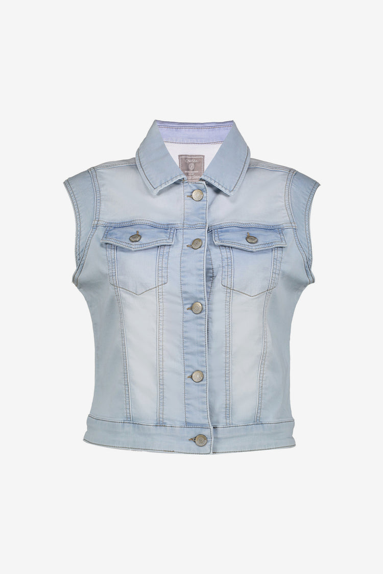 Geisha dames spijkergilet mouwloos