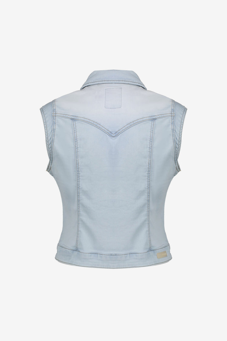 Geisha dames spijkergilet mouwloos