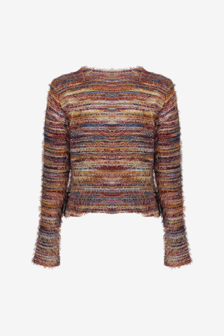 Geisha dames 'mohair' vest met streepdessin