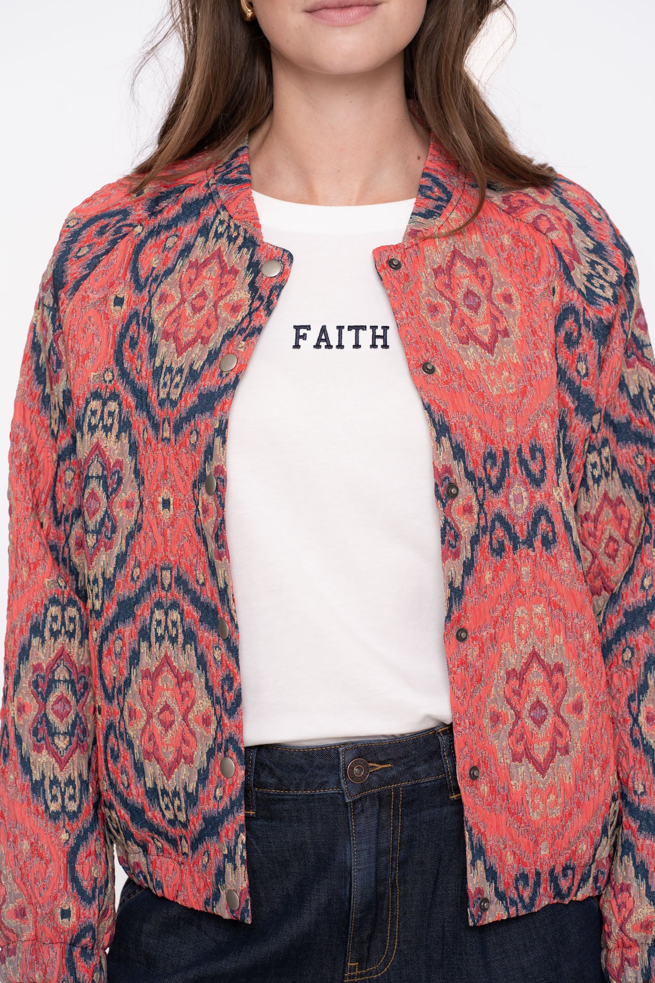 Geisha dames jasje met kleurrijke Paisleyprint