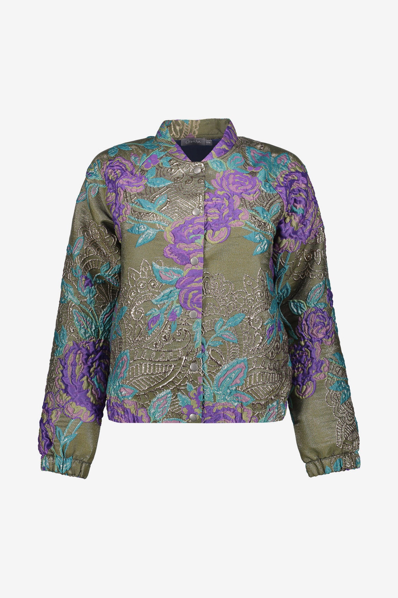 Geisha dames jasje met bloemen en lurex
