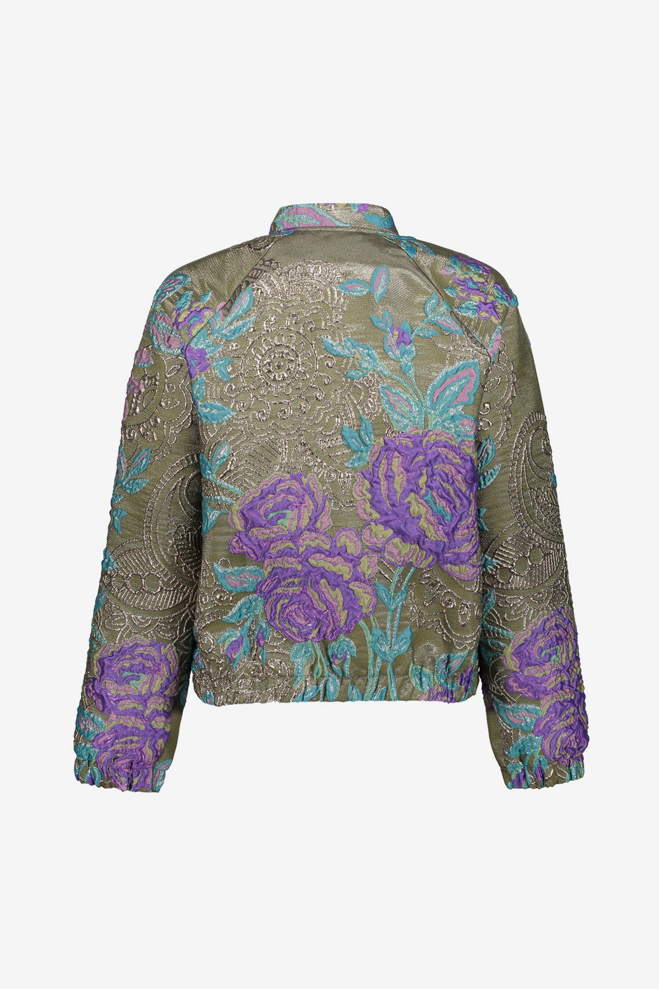 Geisha dames jasje met bloemen en lurex