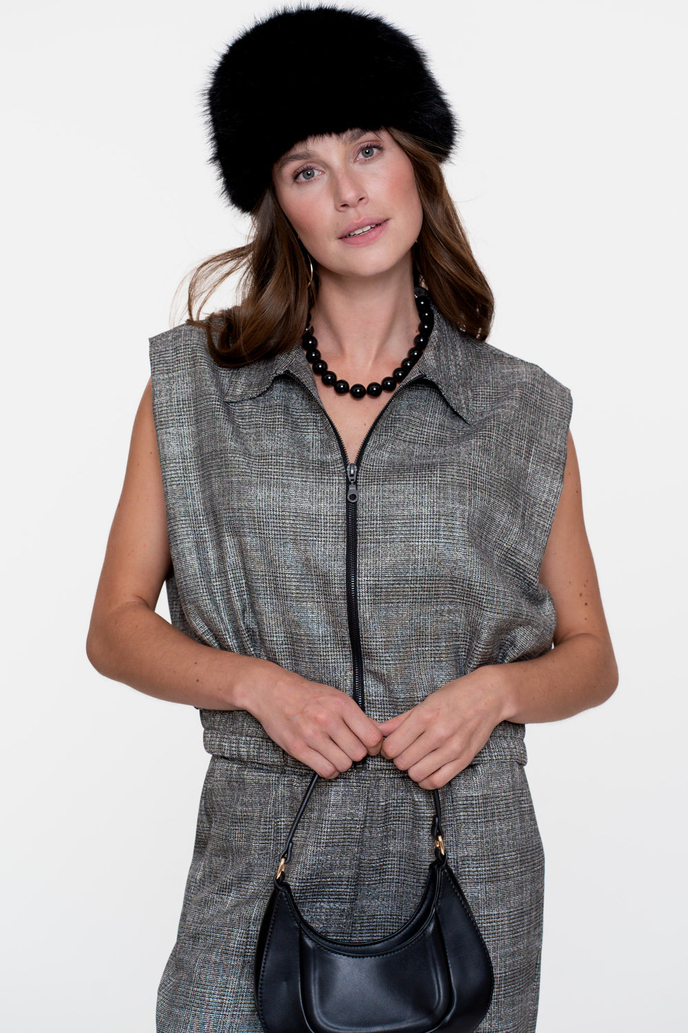 Geisha dames gilet met ruitpatroon