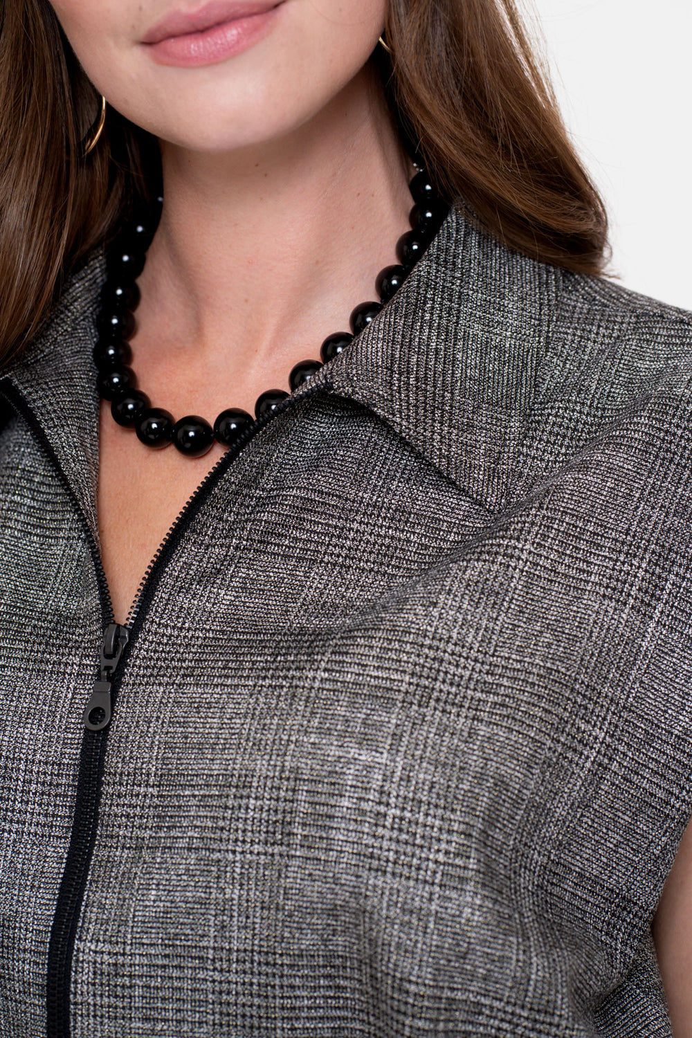 Geisha dames gilet met ruitpatroon