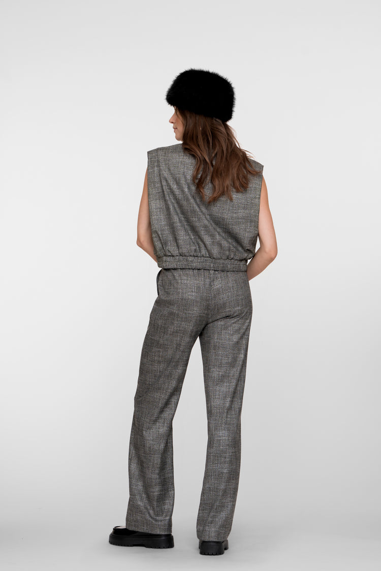 Geisha dames gilet met ruitpatroon