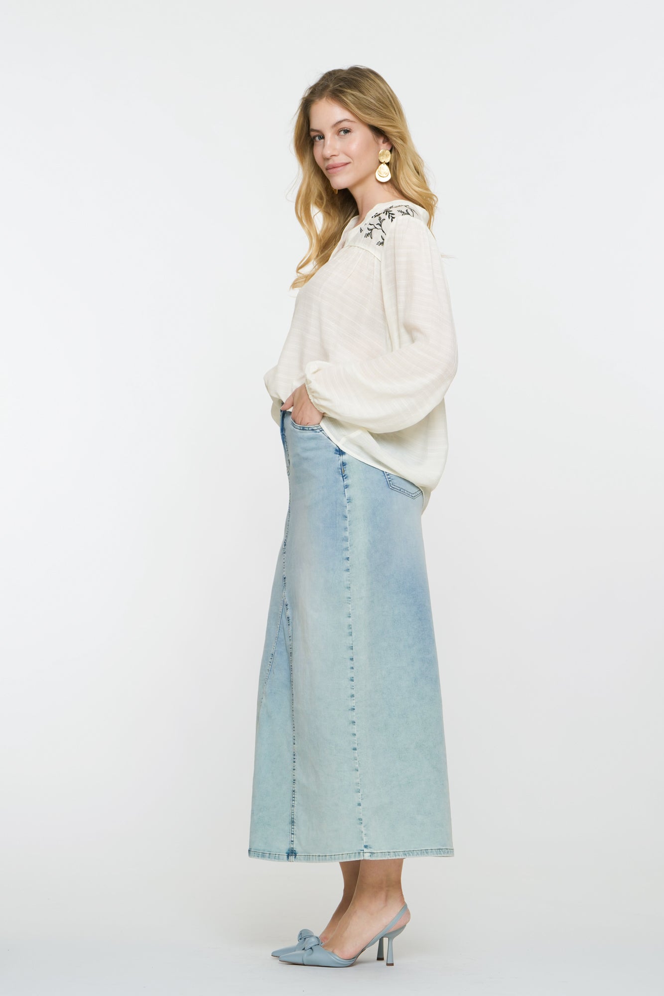 Geisha dames wijde midi rok