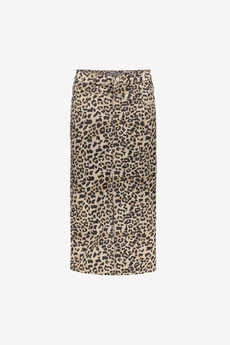 Leopard Dames Rok Midi Geisha Dames Leopard Rok Met Split