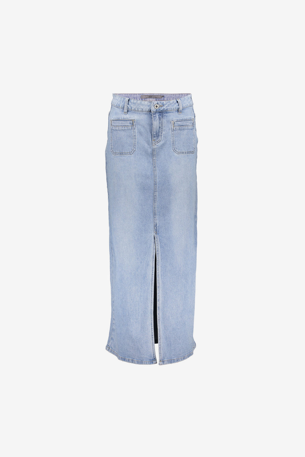 Geisha dames maxi spijkerrok met patch pockets