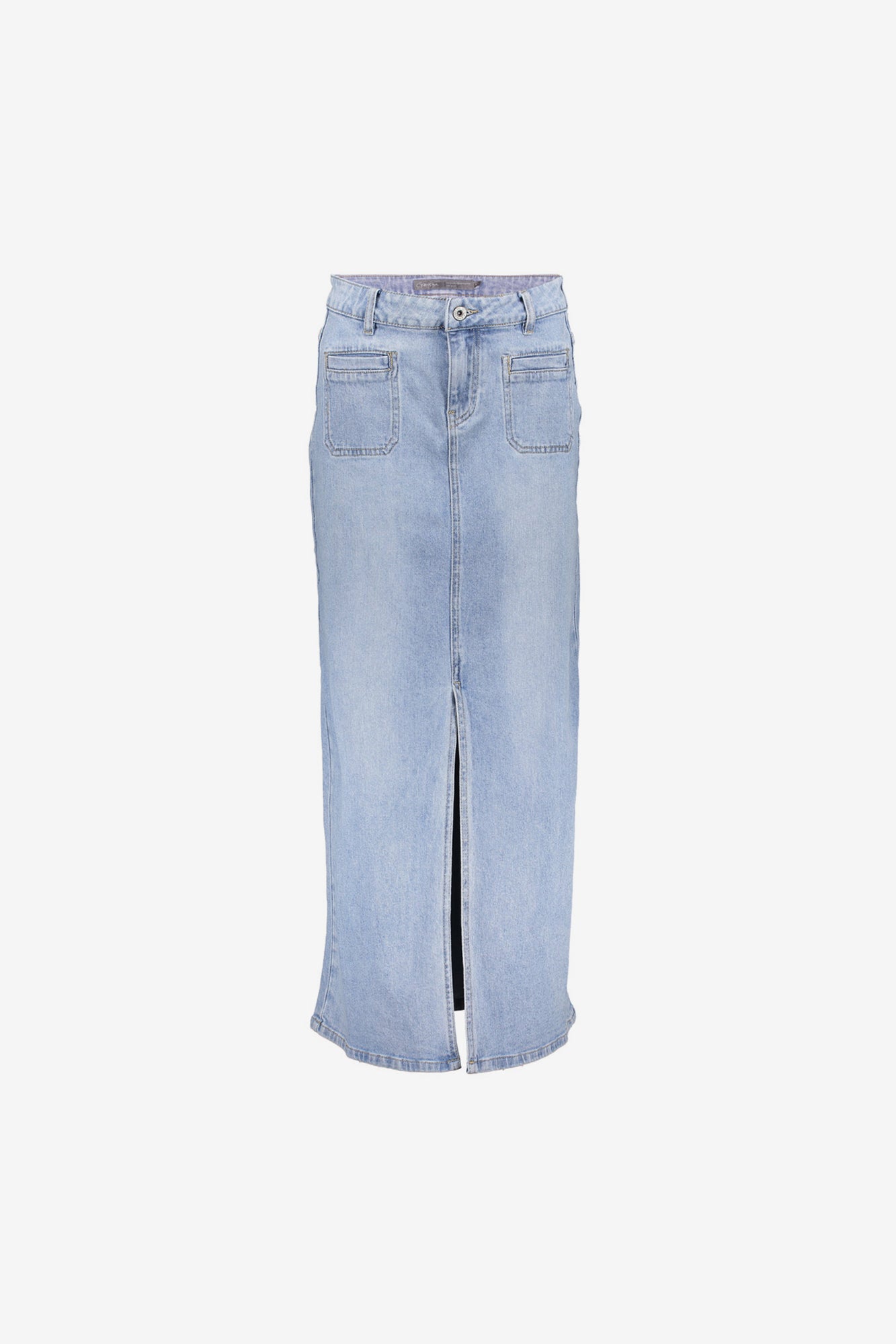 Geisha dames maxi spijkerrok met patch pockets