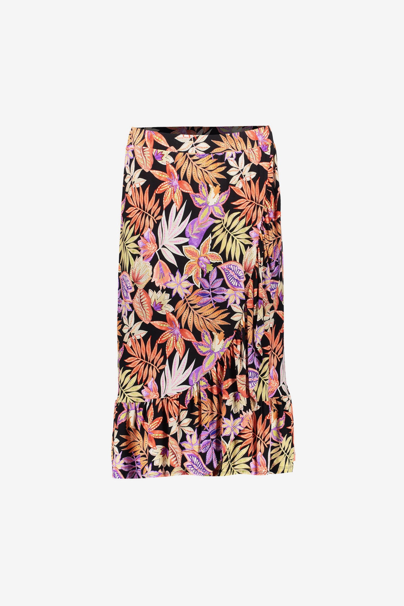 Geisha dames strokenrok met kleurrijke print