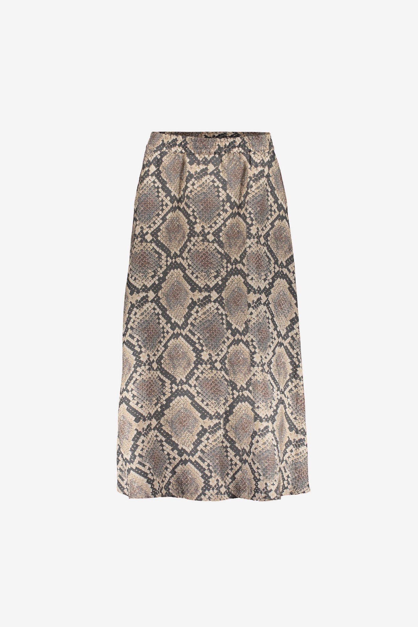 Geisha dames maxi-rok met slangenprint