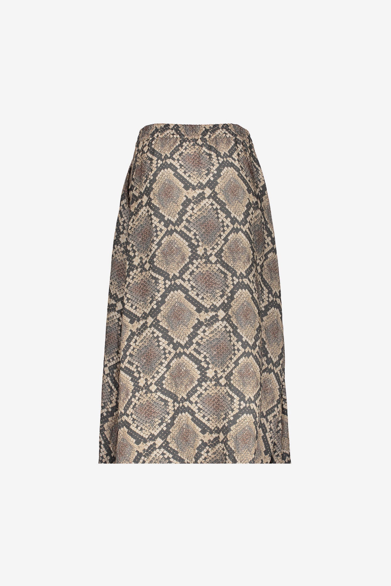 Geisha dames maxi-rok met slangenprint