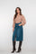Geisha dames stonewash midi denim rok met split