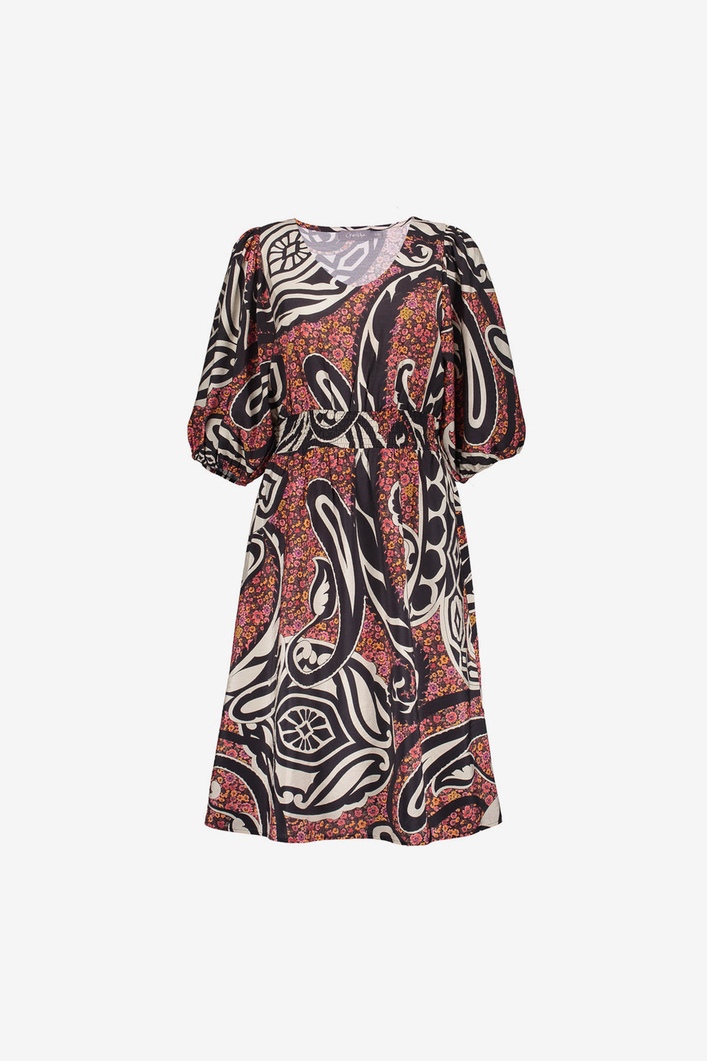 Geisha dames paisley print midi jurk