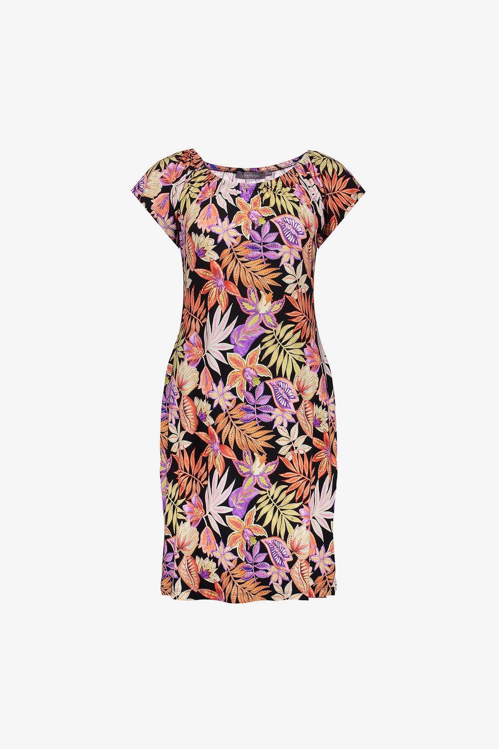 Geisha dames jurk midi-jurk met elastieken hals