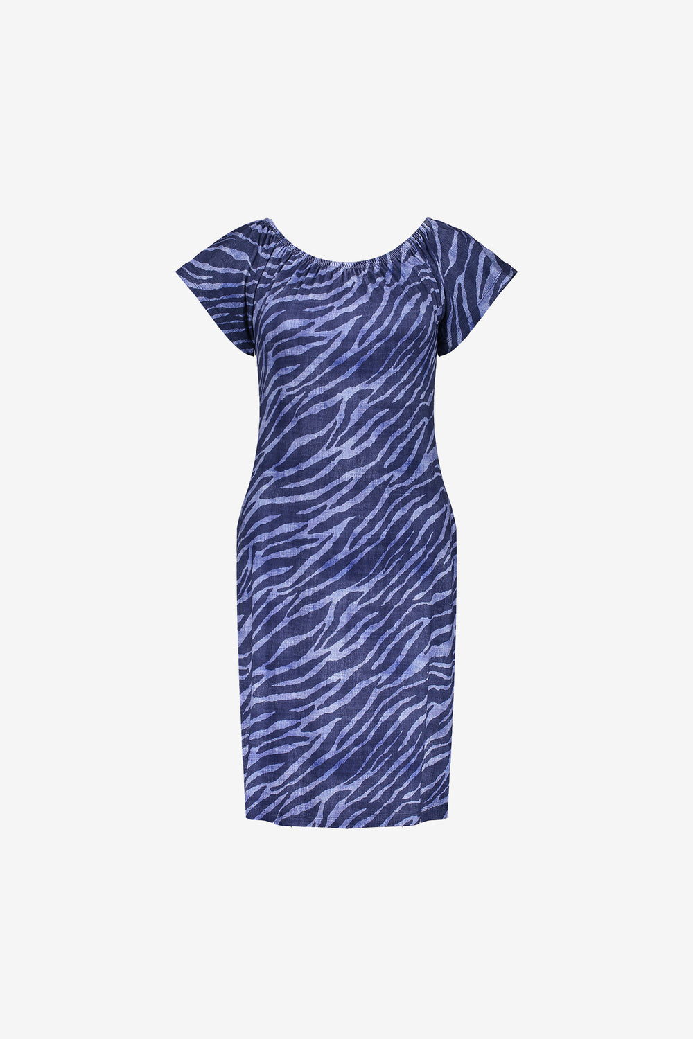 Geisha dames jurk midi-jurk met elastieken hals