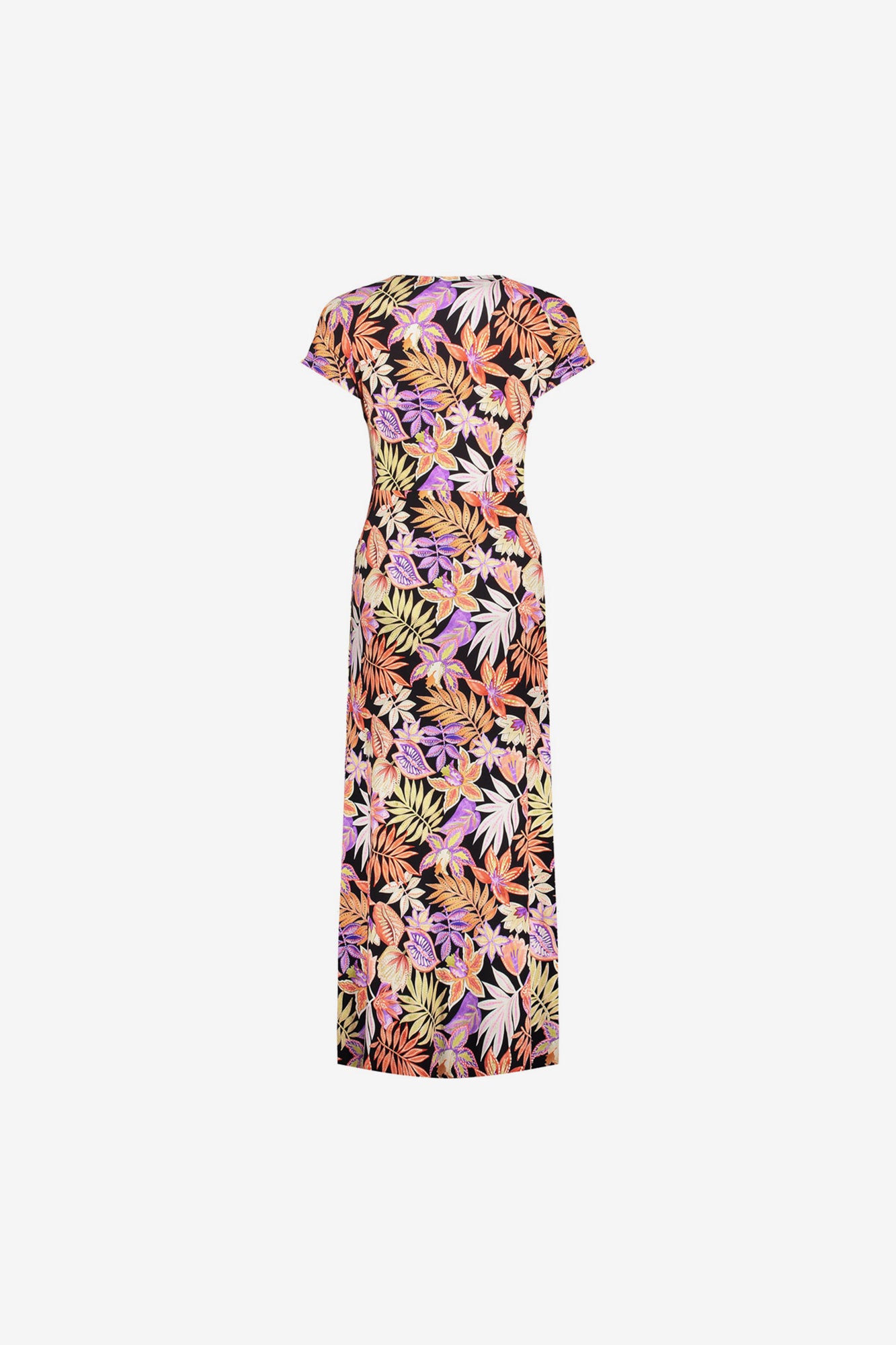 Geisha dames maxi-dress met V-hals en print