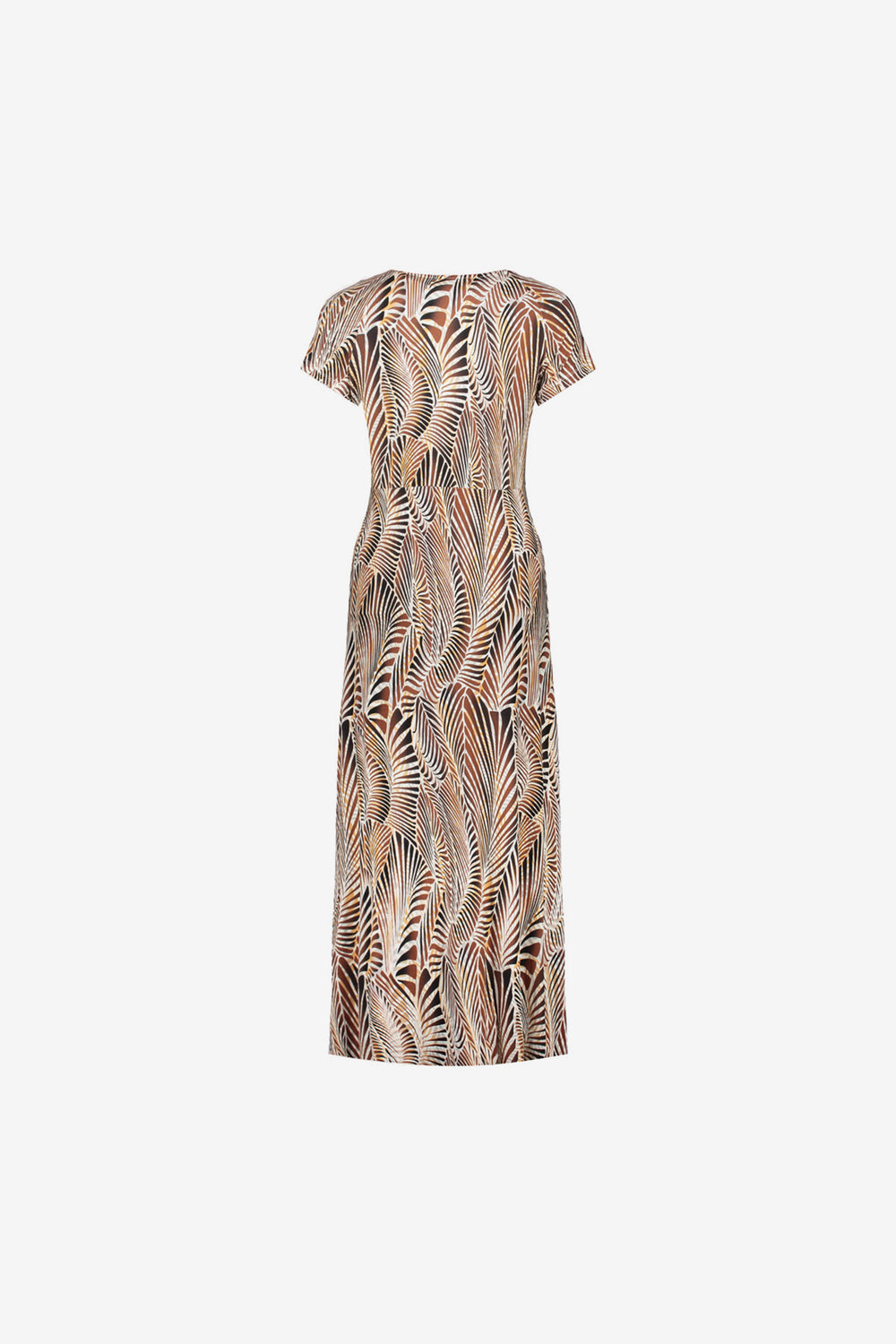 Geisha dames maxi-dress met V-hals en print