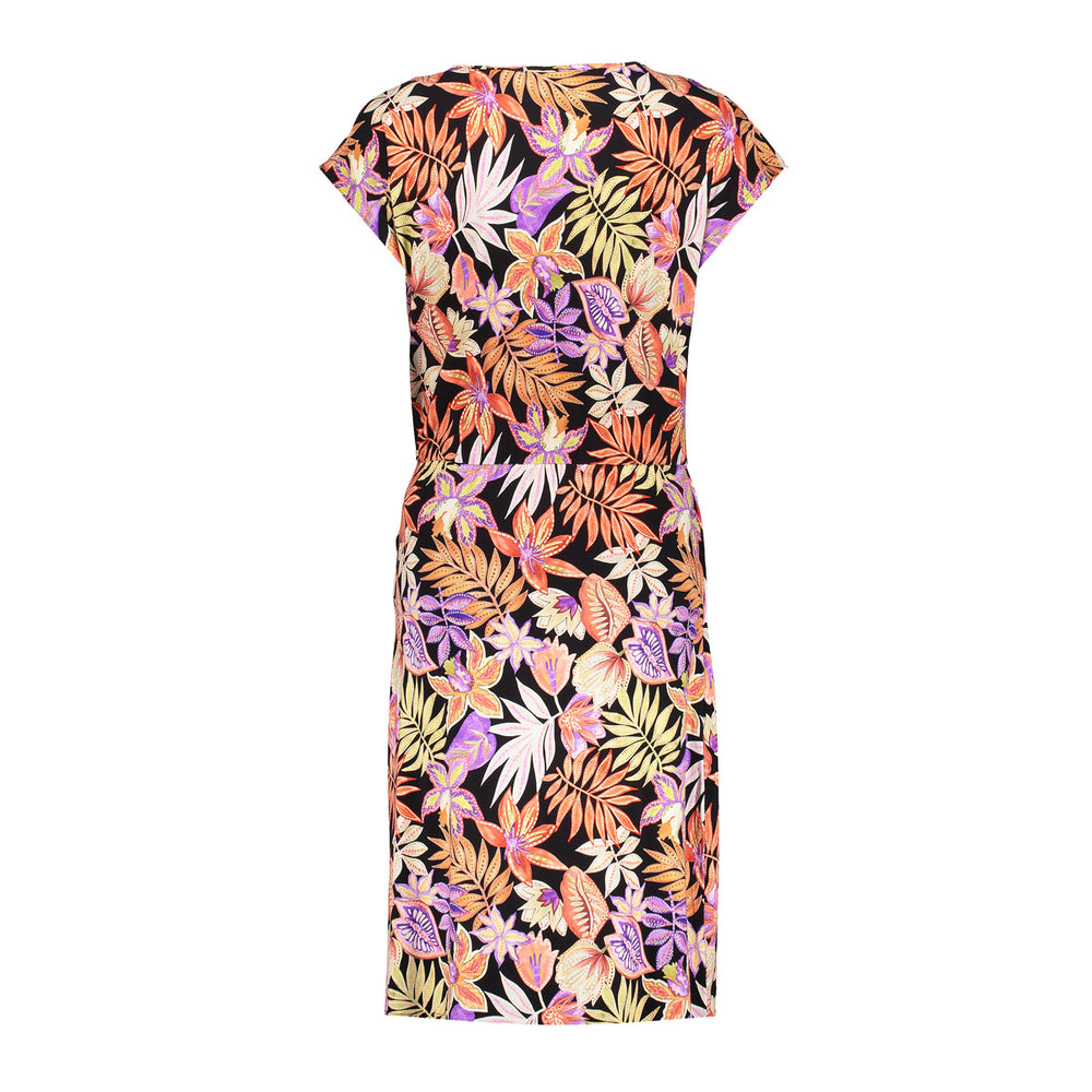 Geisha dames soepelvallende jurk met print