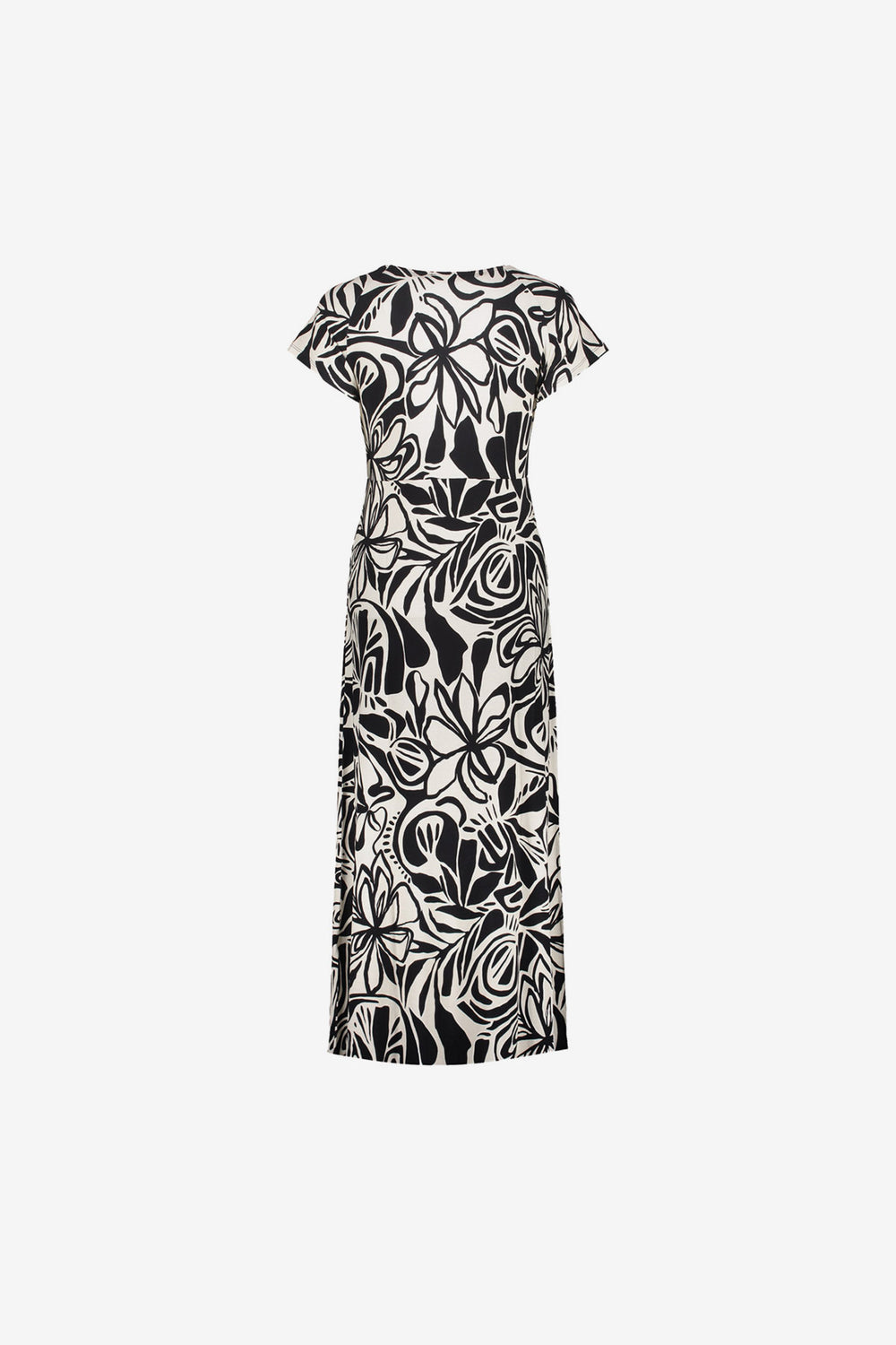 Geisha dames maxi-dress met V-hals en print