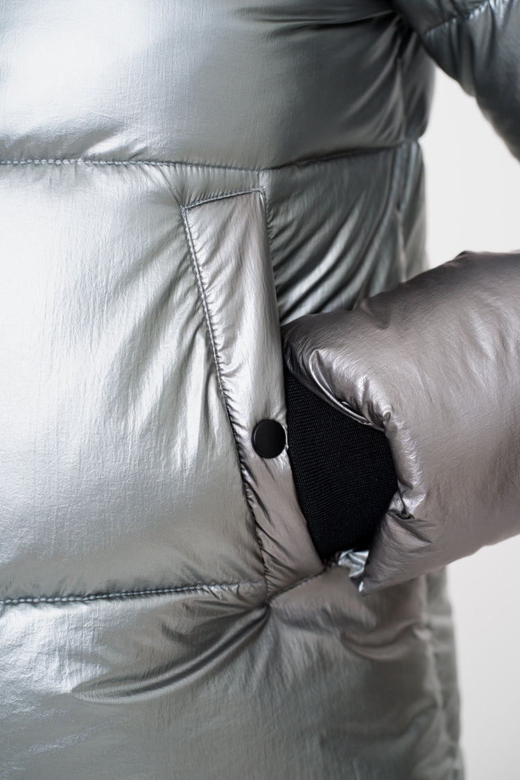 Geisha dames metallic donsjas