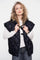 Geisha dames gewatteerde bodywarmer met capuchon