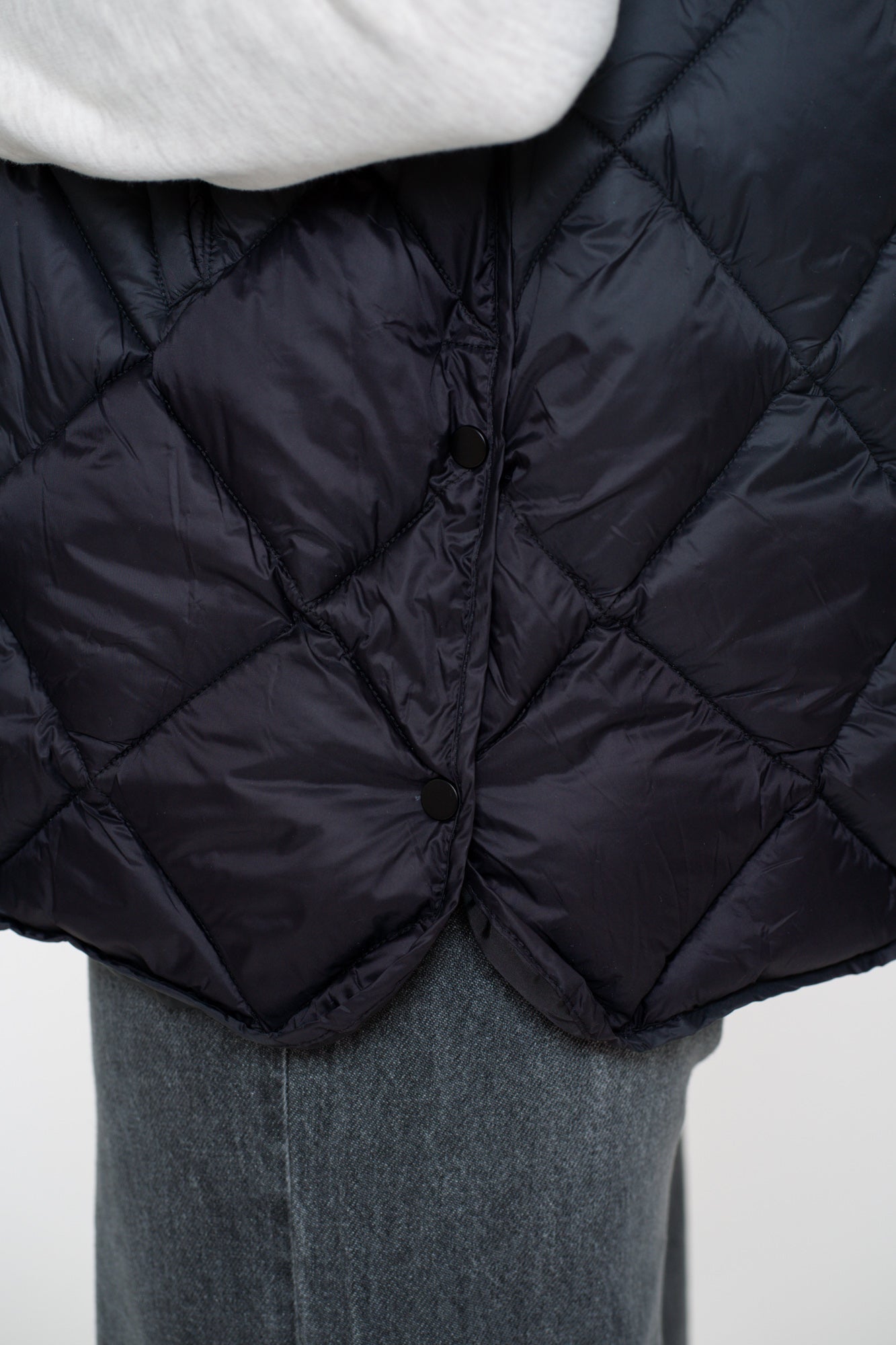 Geisha dames gewatteerde bodywarmer met capuchon