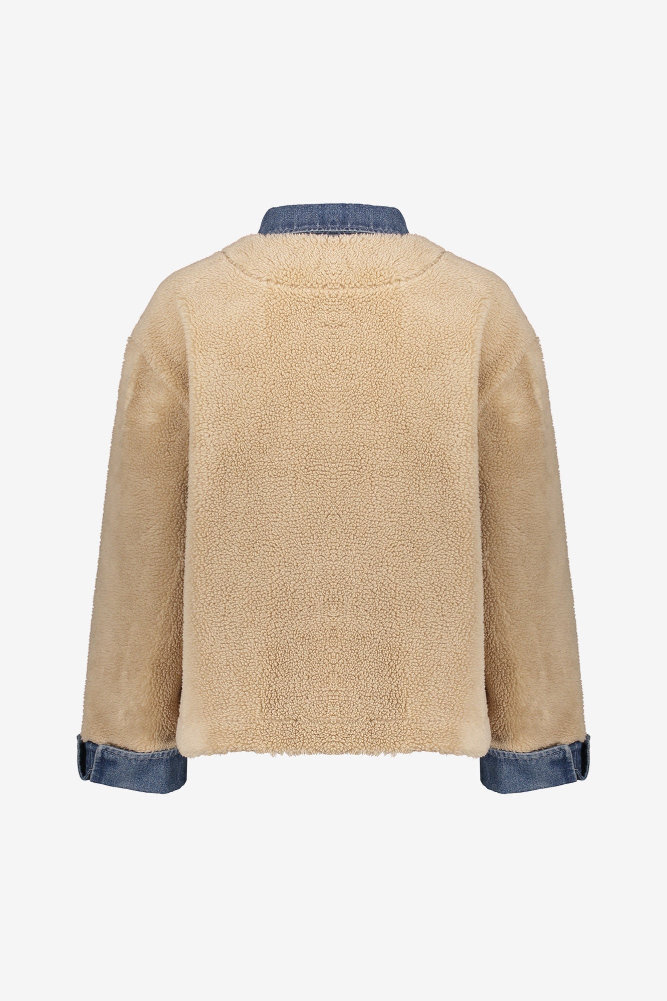 Geisha dames jacket met denim en teddy