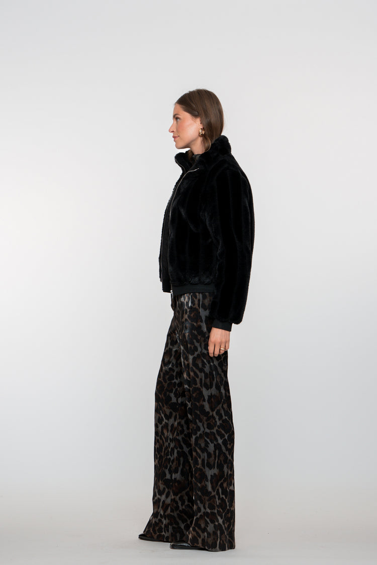 Geisha dames short faux fur jas