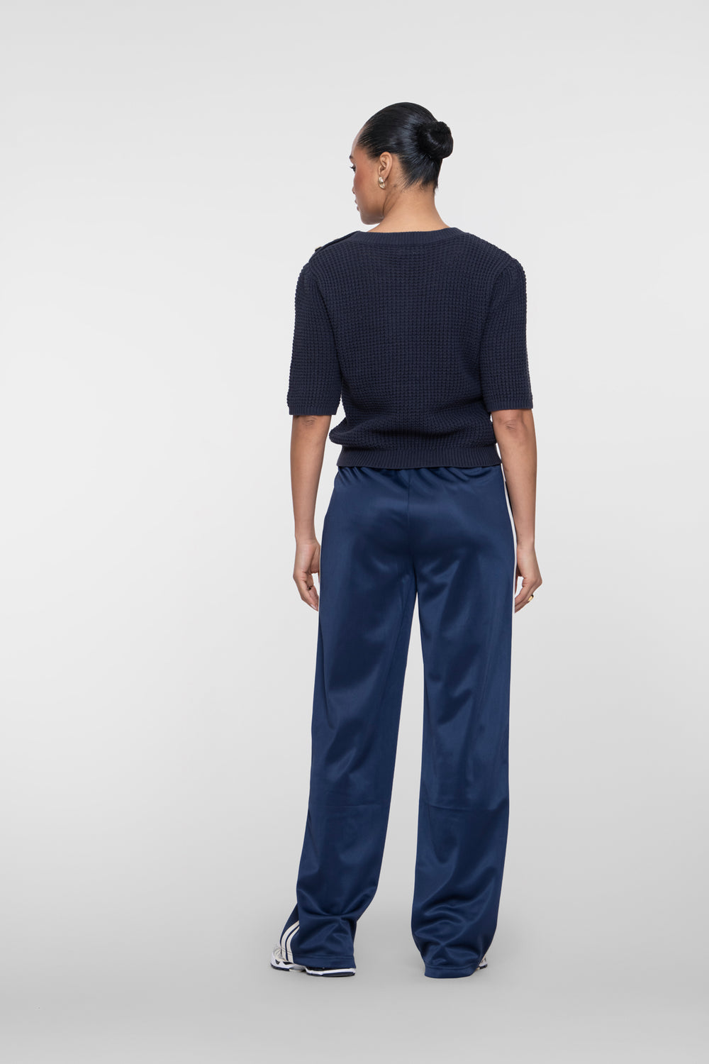 Geisha wijde trackpants met bies