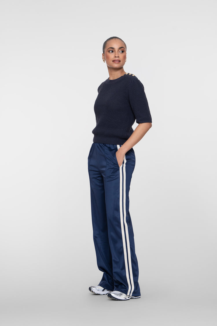 Geisha wijde trackpants met bies