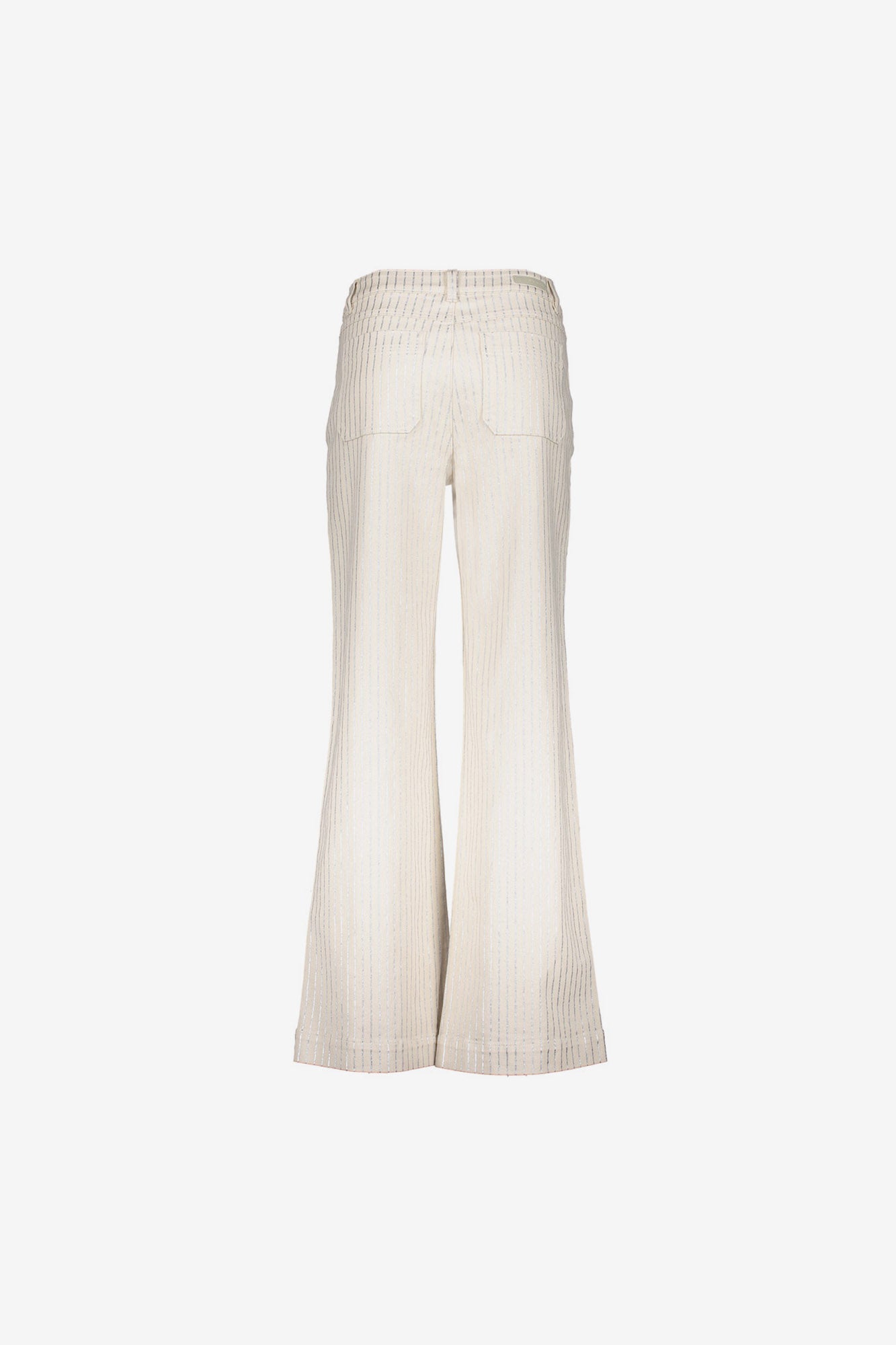 Geisha jeans met metallic streepdessin