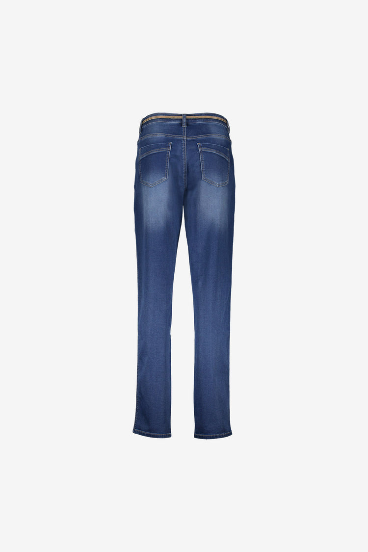 Geisha tapered jeans met patchzakken