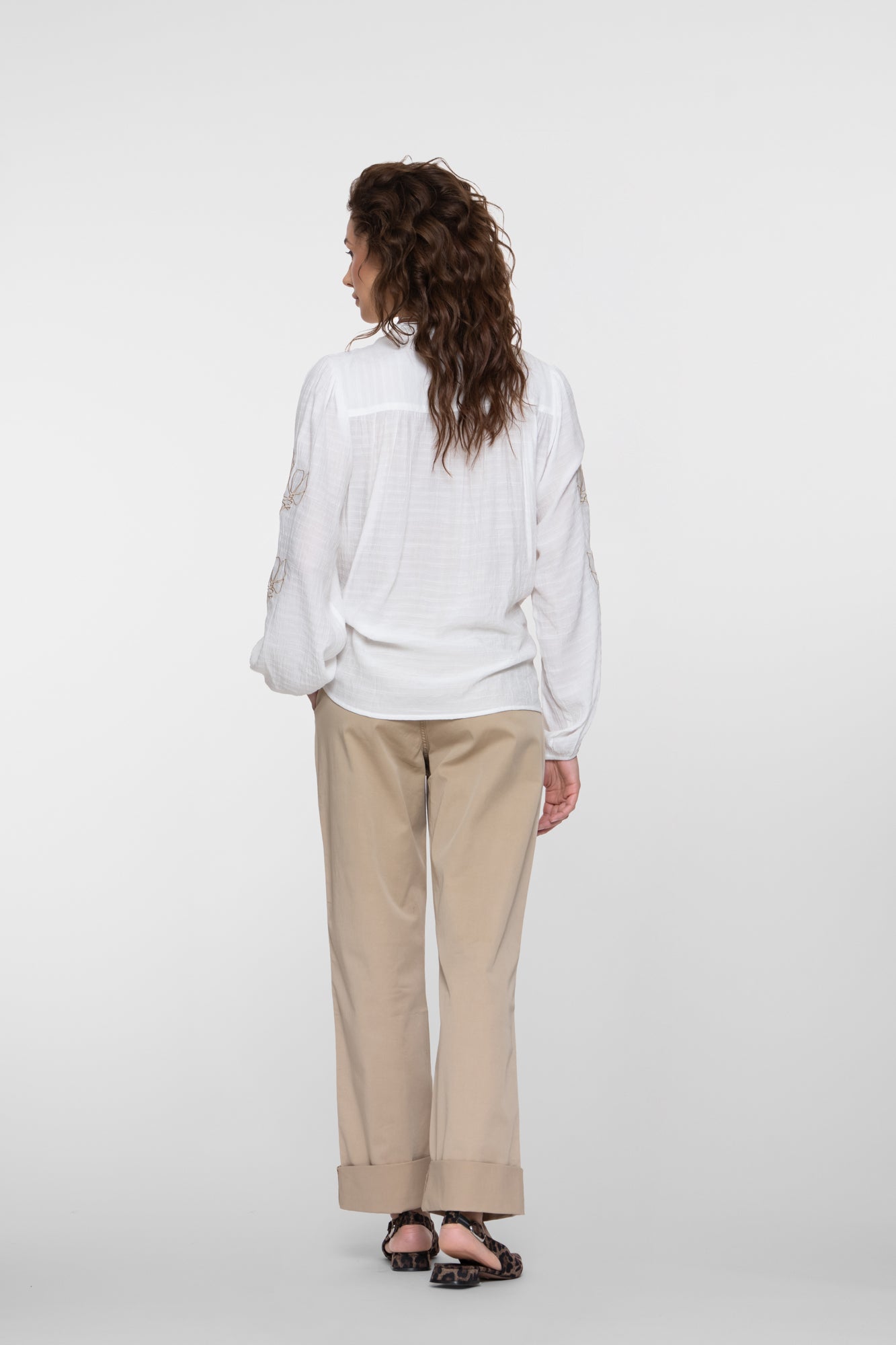 Geisha pantalon met omslag