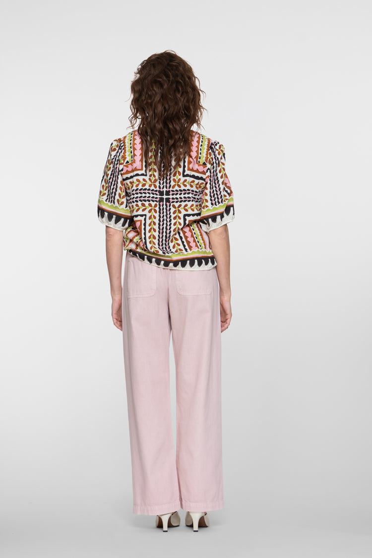 Geisha broek met hoge taille en plooien