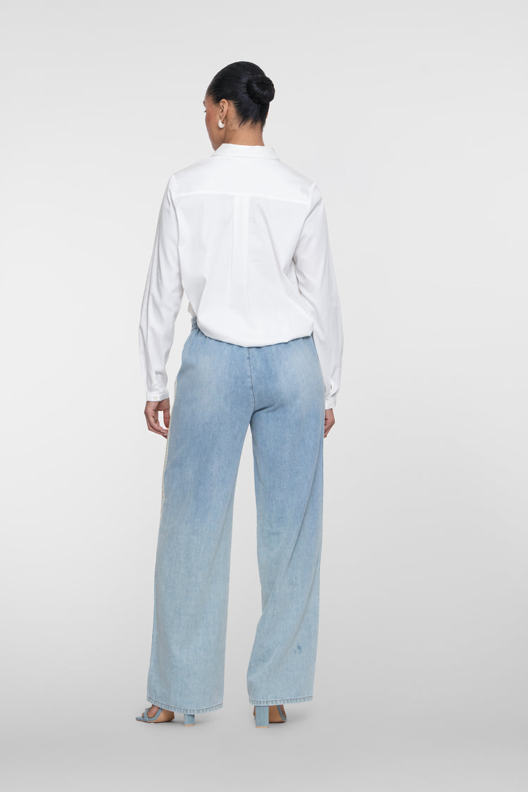 Geisha relaxed jeans met sportieve zijstrepen