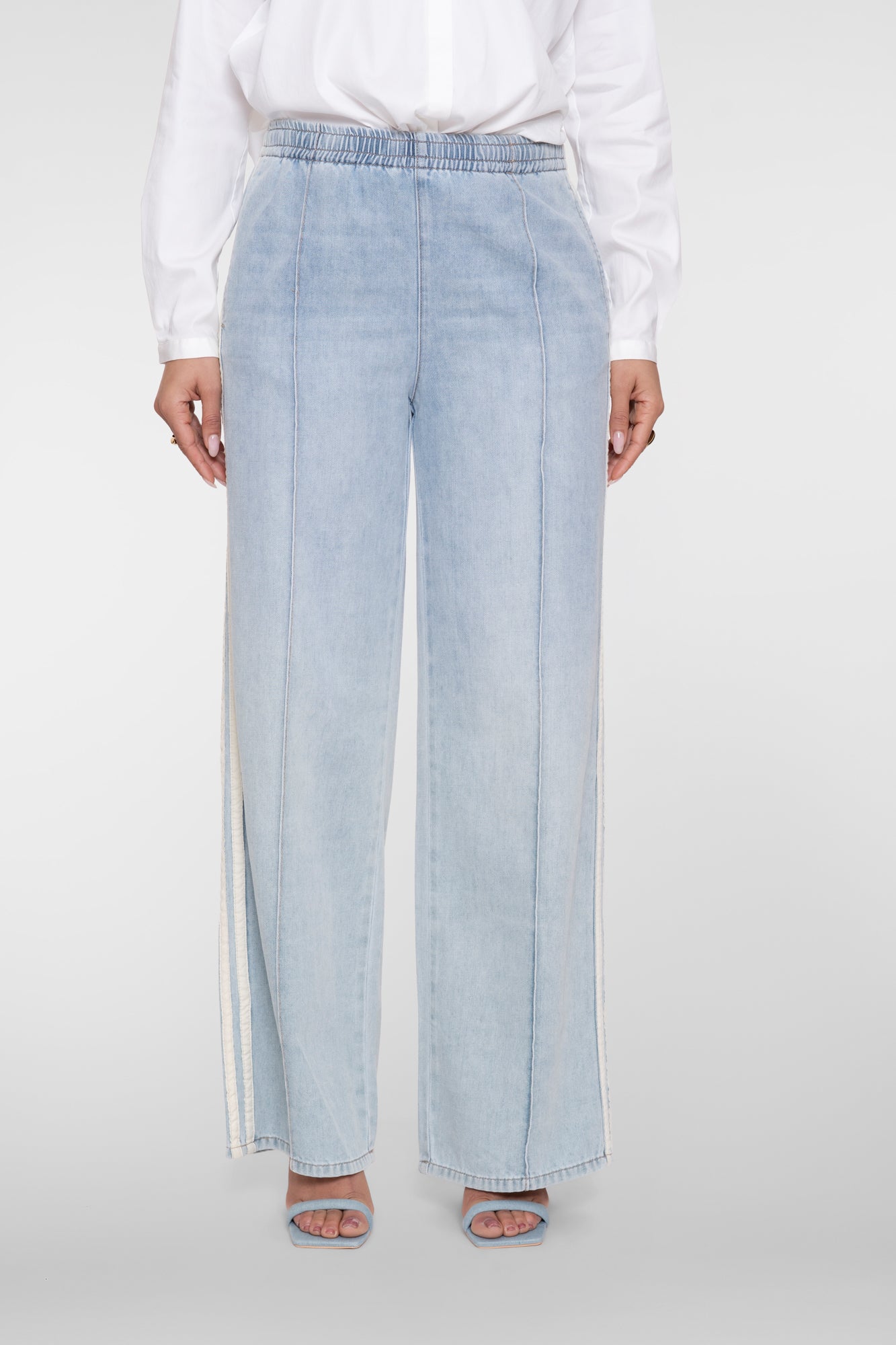 Geisha relaxed jeans met sportieve zijstrepen