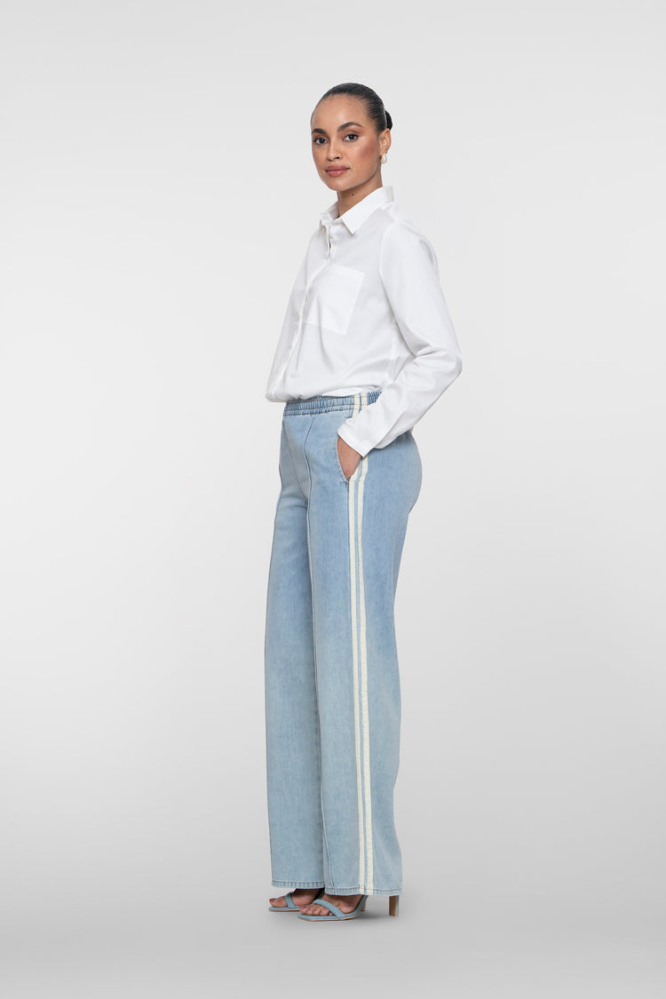 Geisha relaxed jeans met sportieve zijstrepen