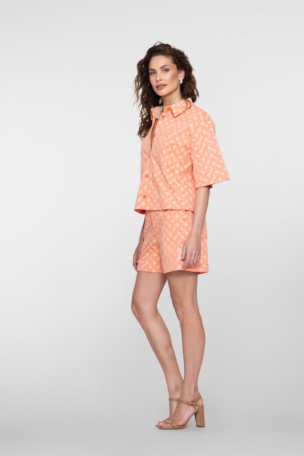 Geisha kleurrijke short met borduur