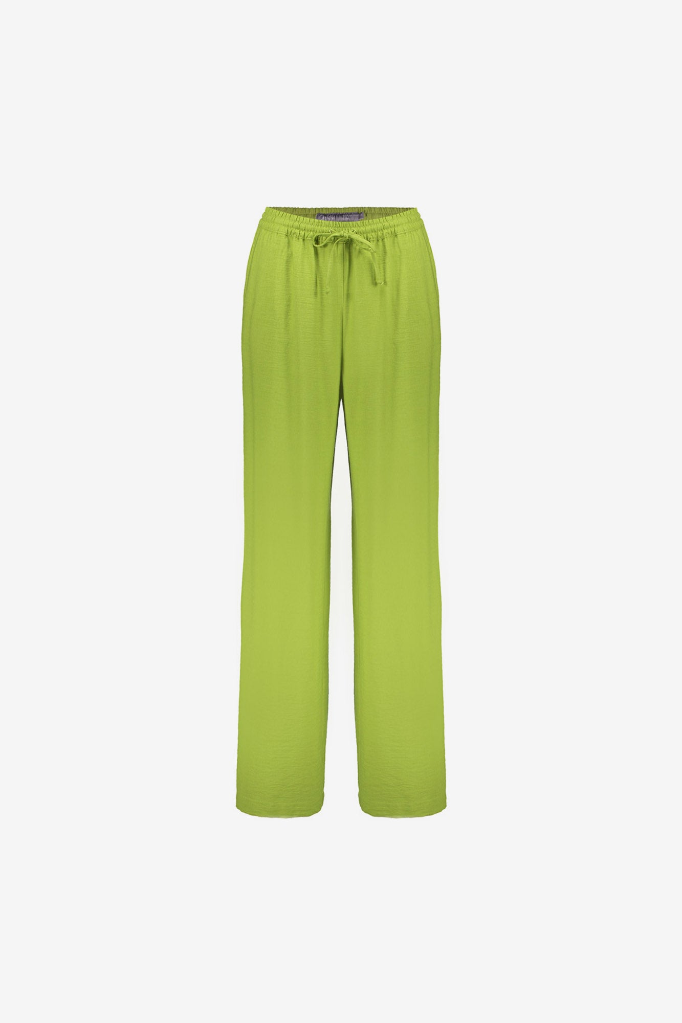 Geisha lime pantalon met elastische tailleband