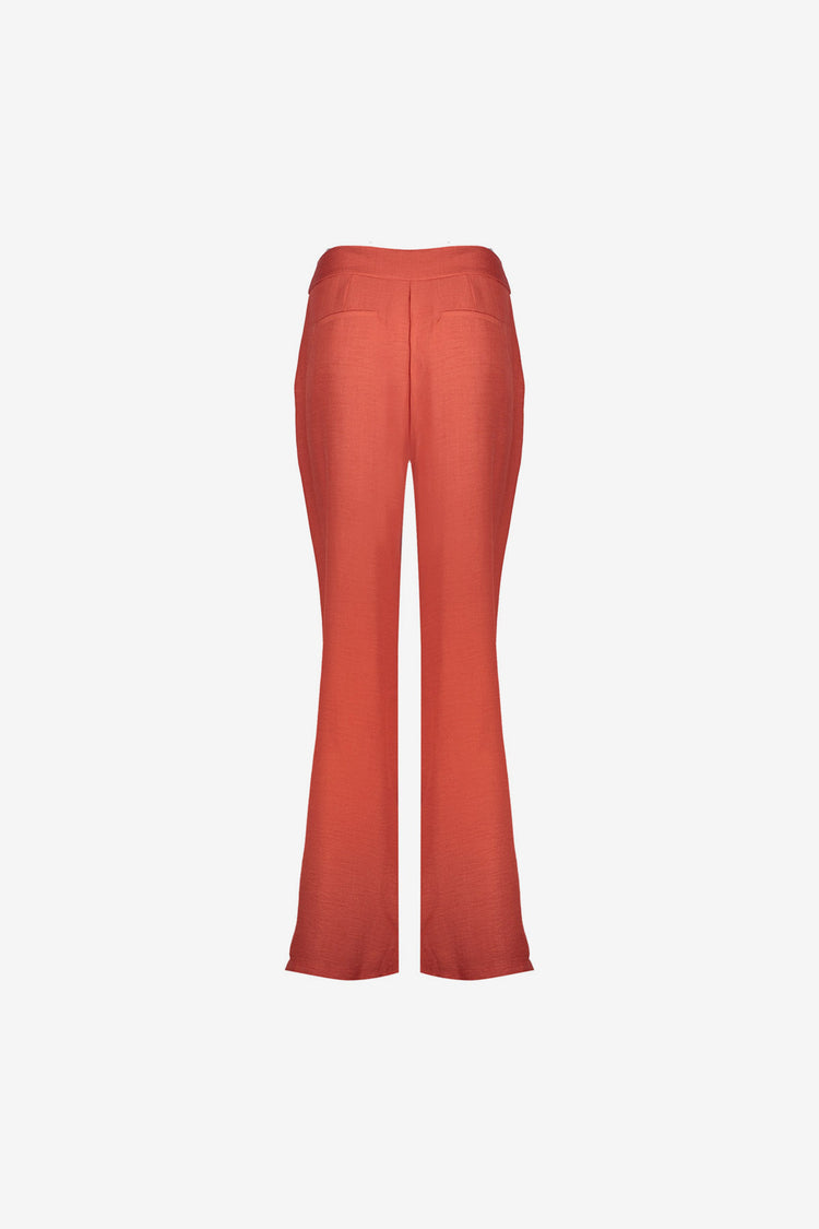 Geisha pantalon met linnenlook