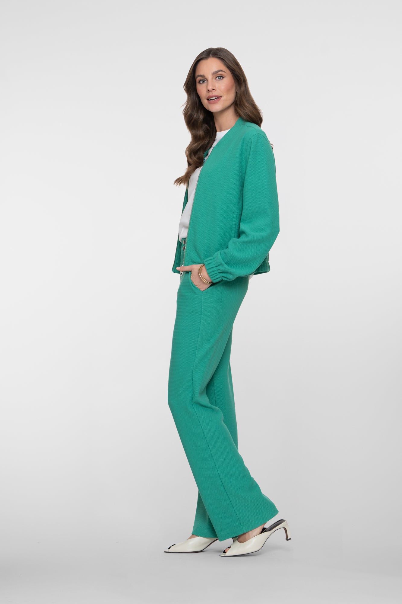 Geisha comfy broek met honeycomb structuur