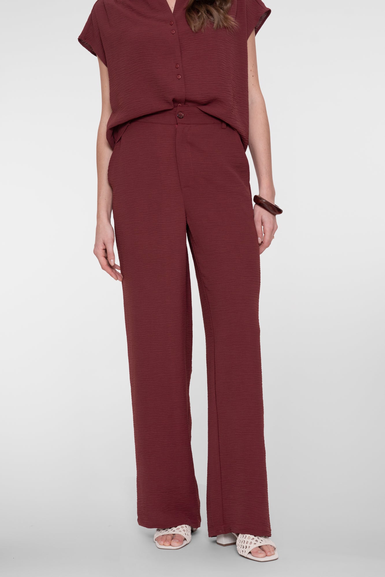 Geisha burgundy pantalon