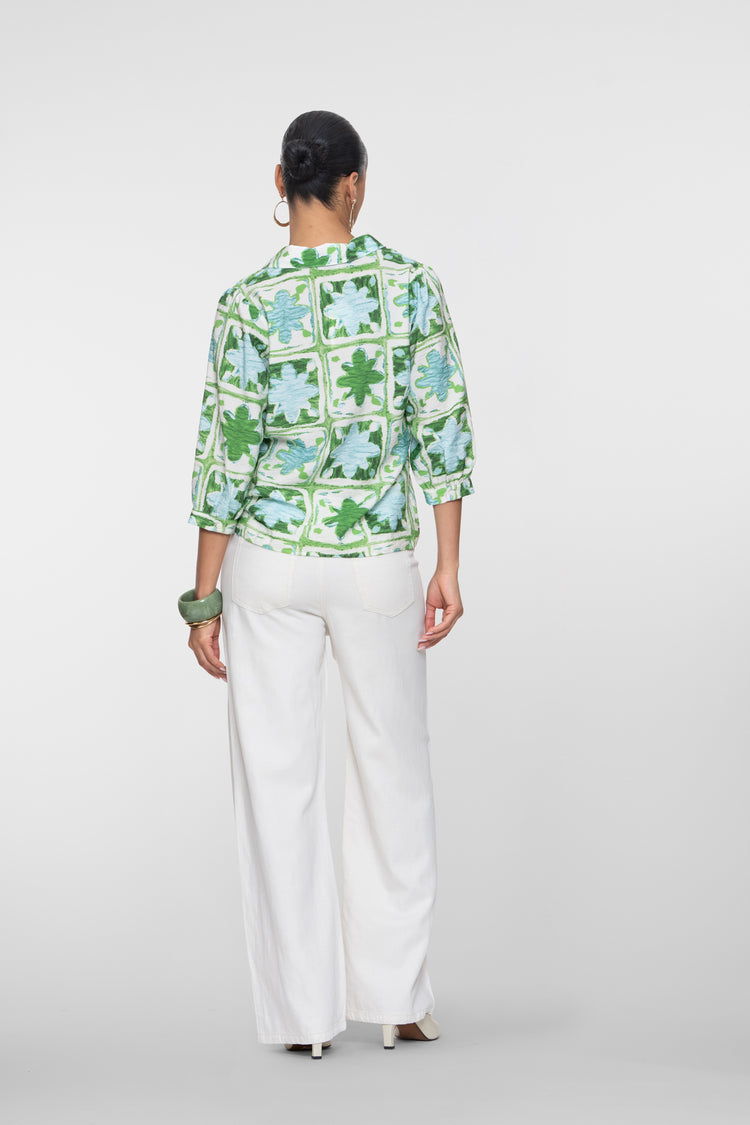 Geisha high waist jeans wit