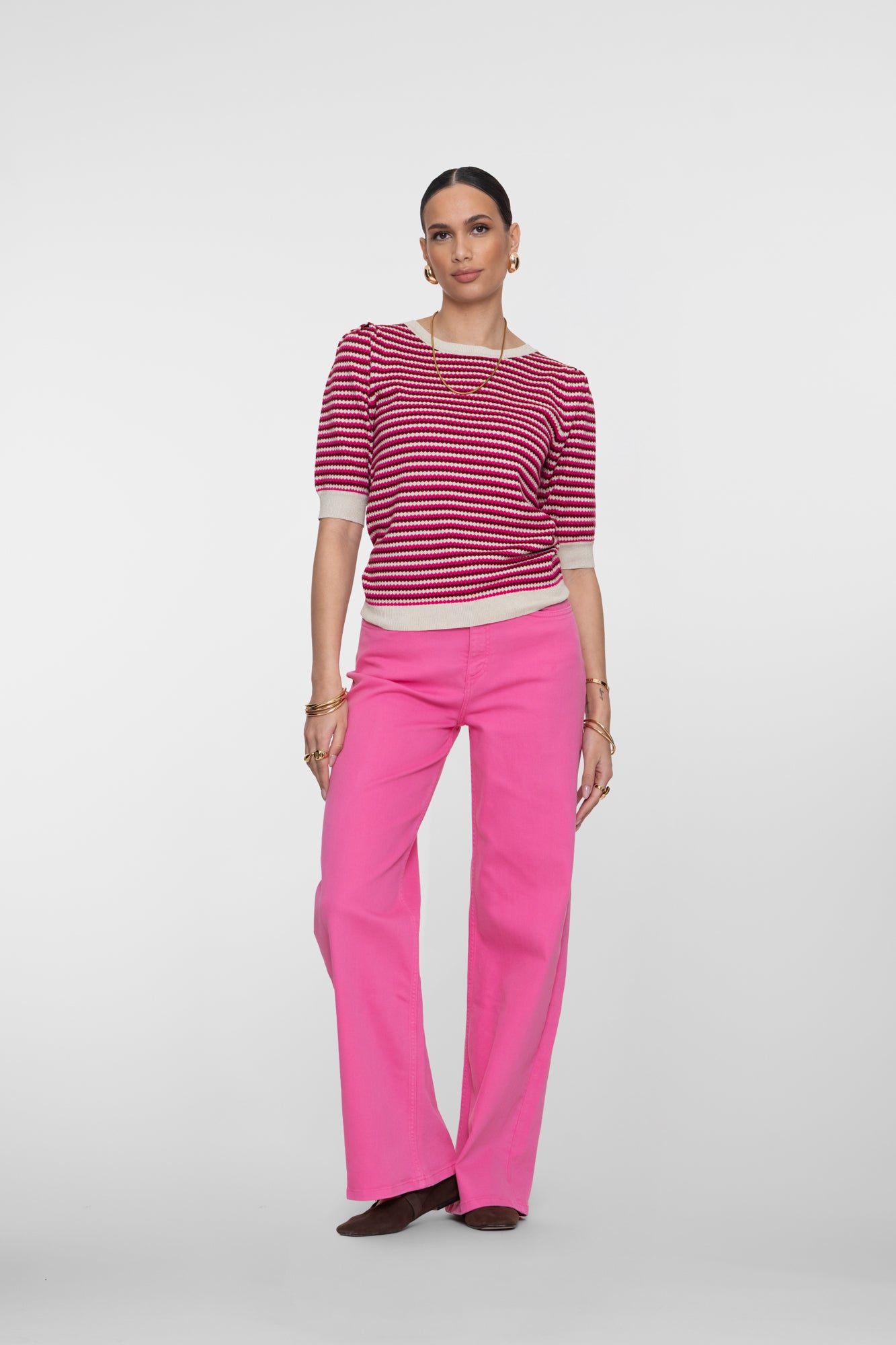 Geisha jeans high waist met straight fit