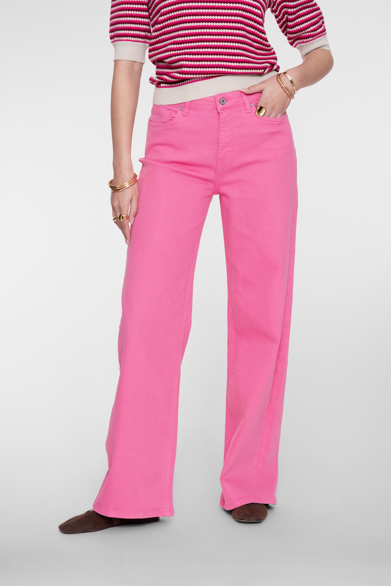 Geisha jeans high waist met straight fit