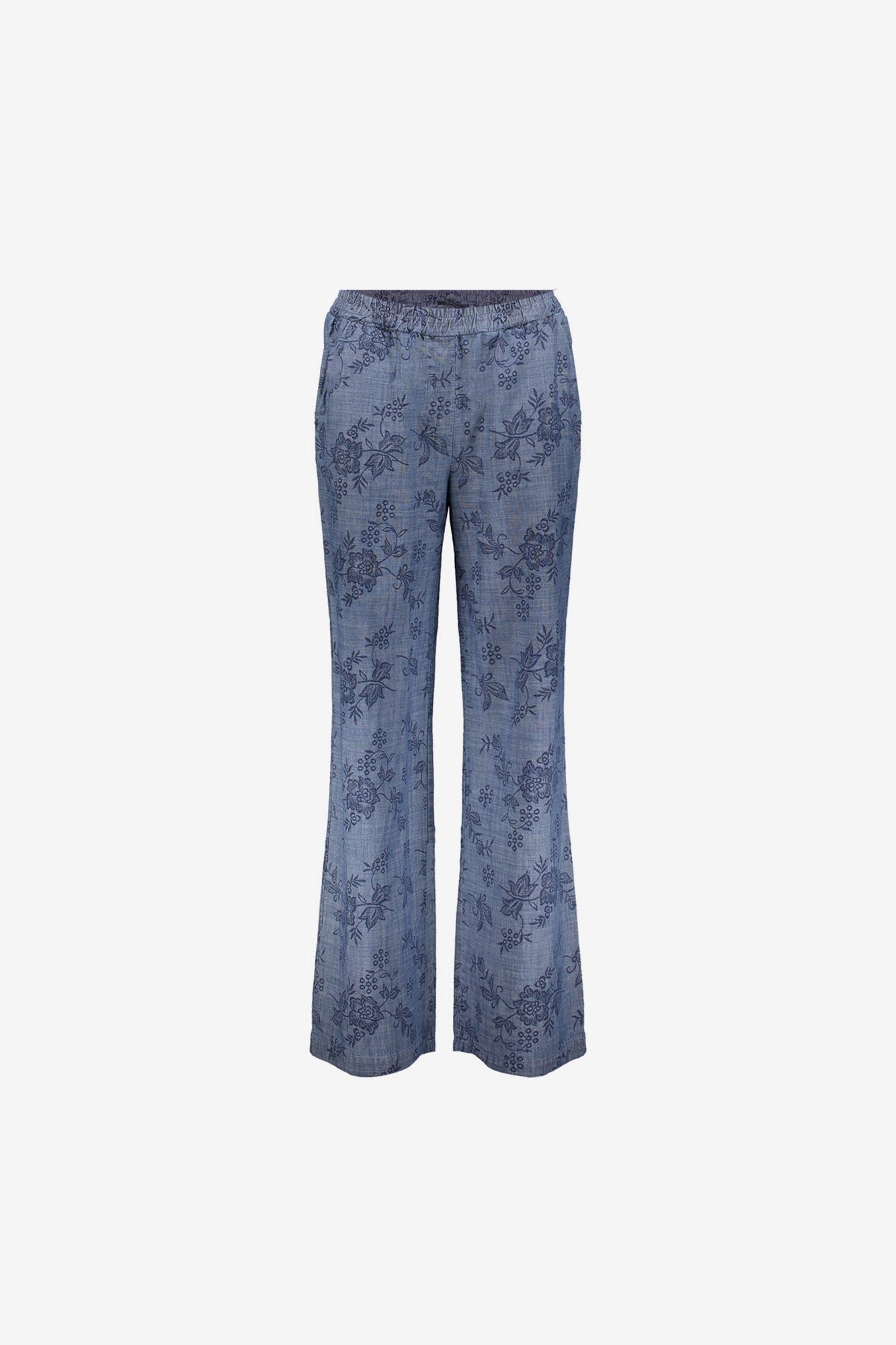 Geisha chambray broek bloemenprint