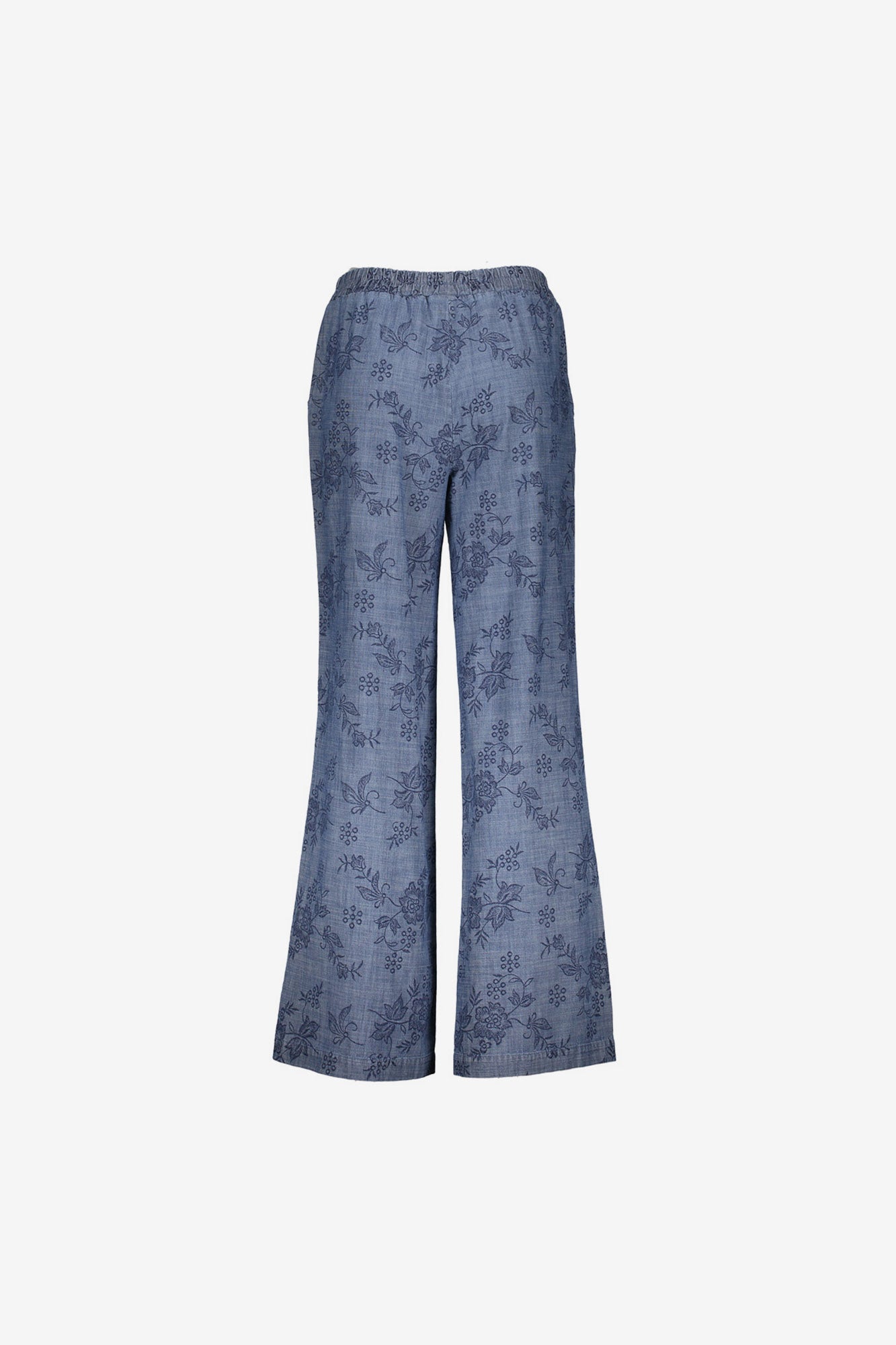 Geisha chambray broek bloemenprint