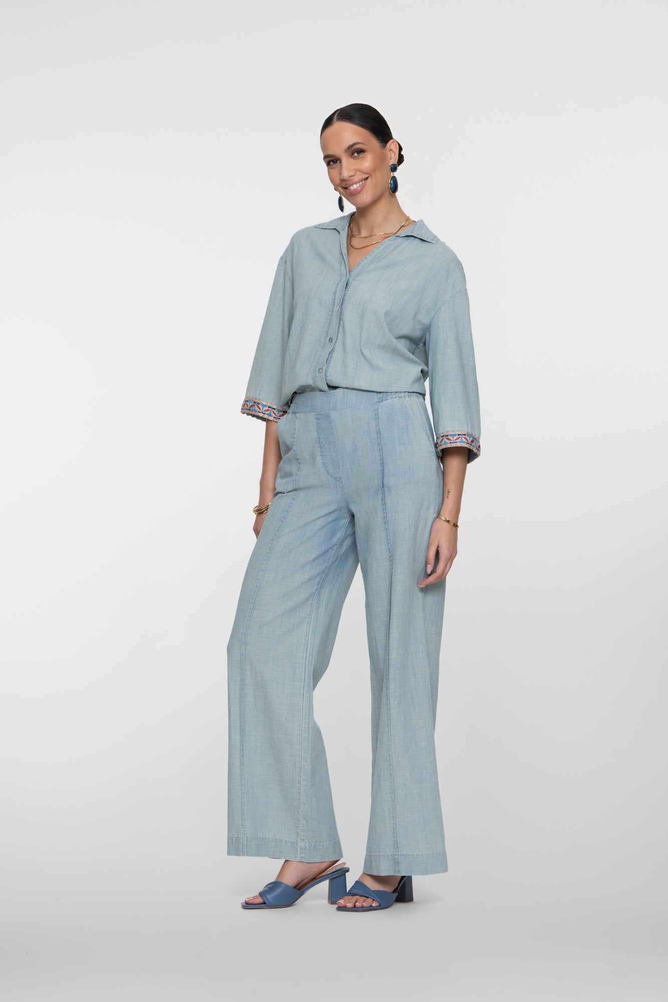 Geisha soft denim pantalon