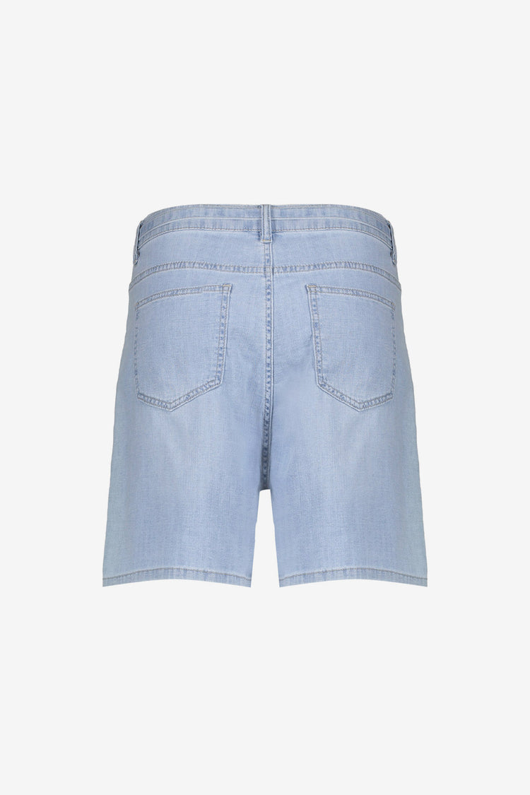 Geisha denim short met strikceintuur